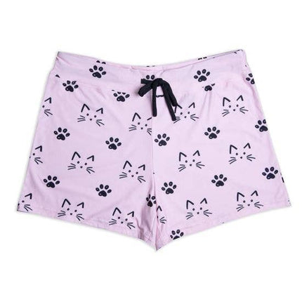 Pajama Shorts Pink Cat Whiskers PJs