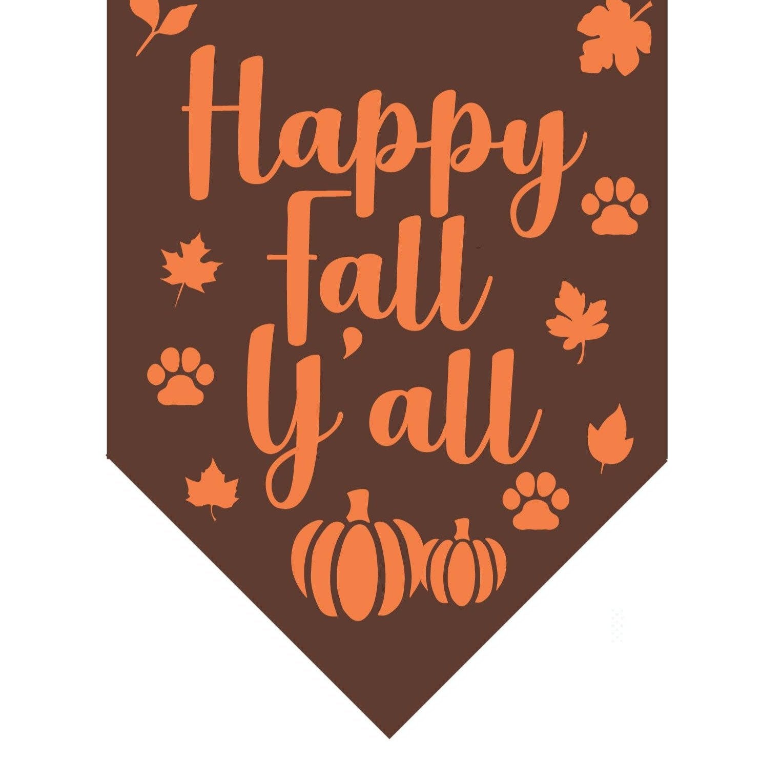 Happy Fall Y'all Dog Bandana