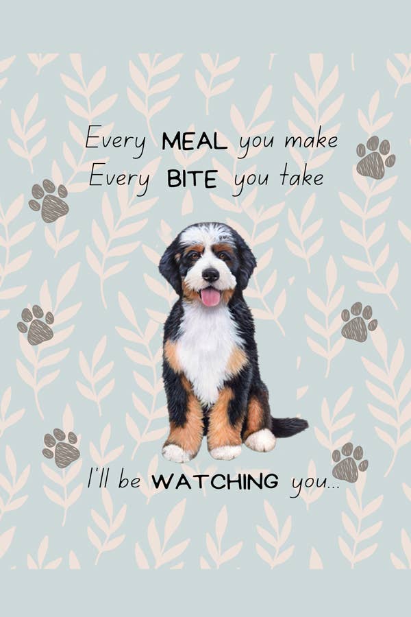 Bernedoodle, oven mitt set