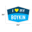 I Love My Boykin Hexagon Shaped Magnet