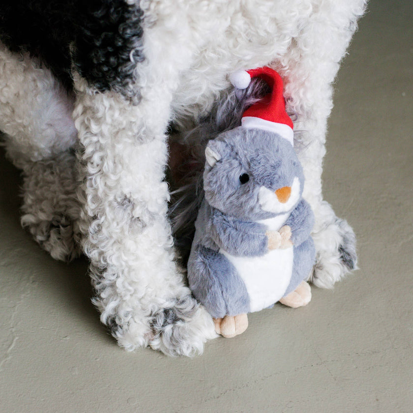 Christmas Squirrel Plush Furry Tail Large Dog Toy
