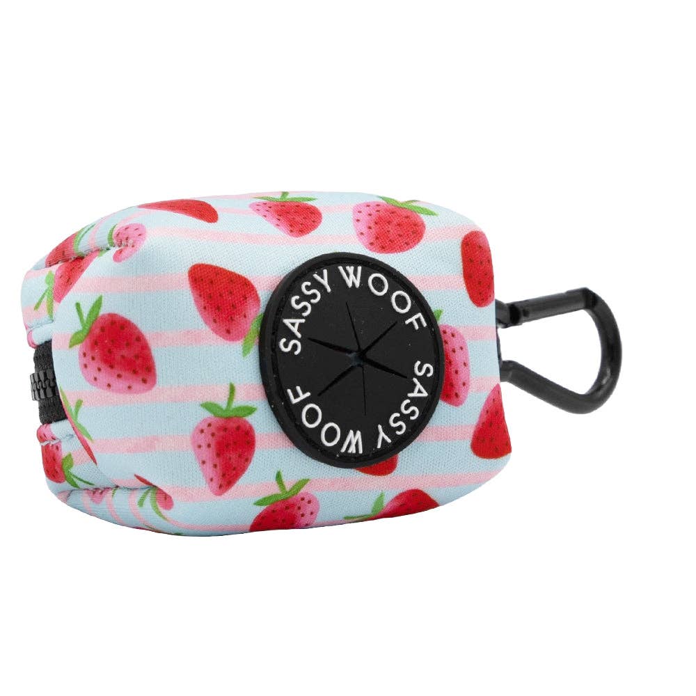 Dog Waste Bag Holder I Woof You Berry Much With Clasp