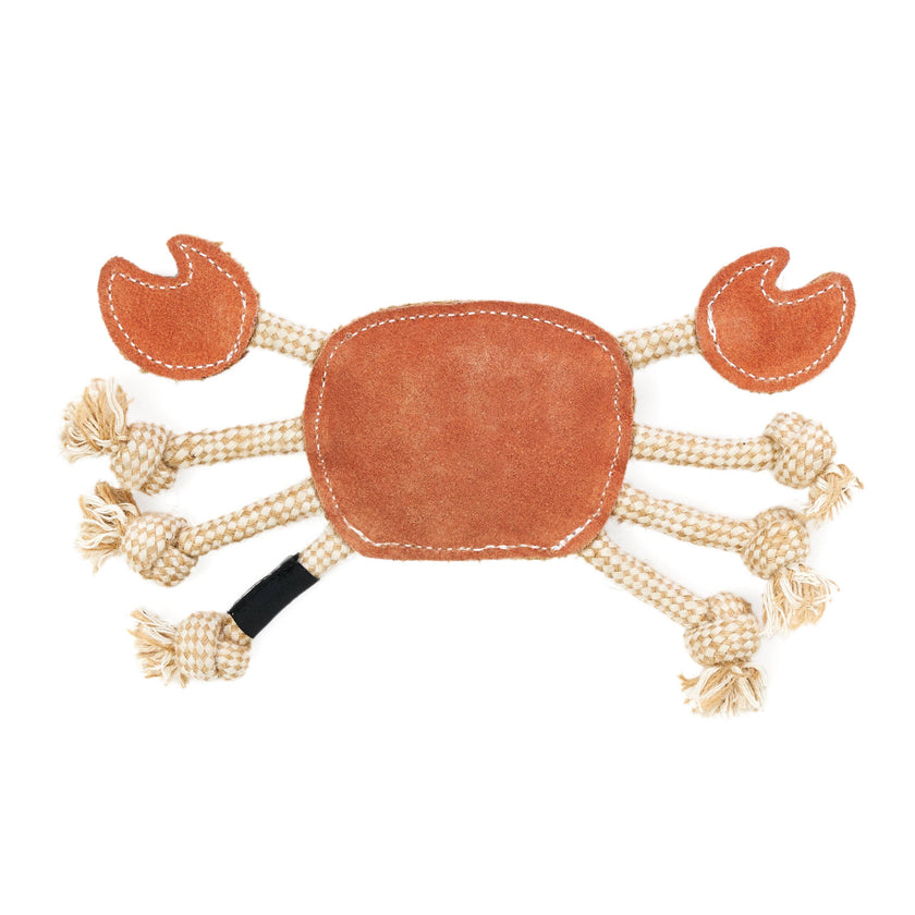 EcoZippy Suede and Rope Buddies - Crab