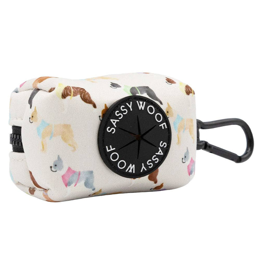 Dog Waste Bag Holder Bold Boston Terriers With Clasp