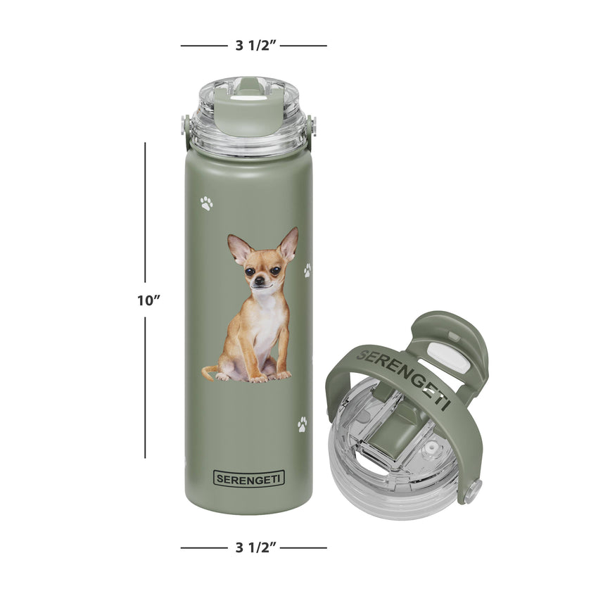 Chihuahua Stainless Steel Water Bottle 24 Oz. Serengeti