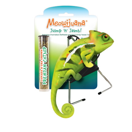 Meowijuana® Jump 'n' Jamb Chameleon Interactive Cat Toy