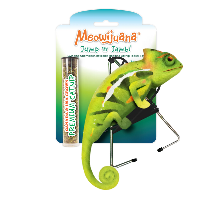 Meowijuana® Jump 'n' Jamb Chameleon Interactive Cat Toy