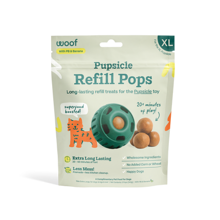 Dog Treat Peanut Butter & Banana Pupsicle Refill Pops