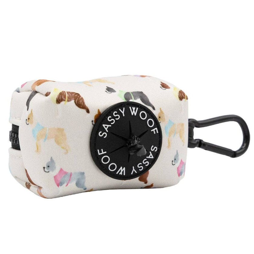 Dog Waste Bag Holder Bold Boston Terriers With Clasp