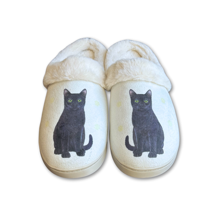 Black Cat Pet Lover Comfy Snuggs Slippers