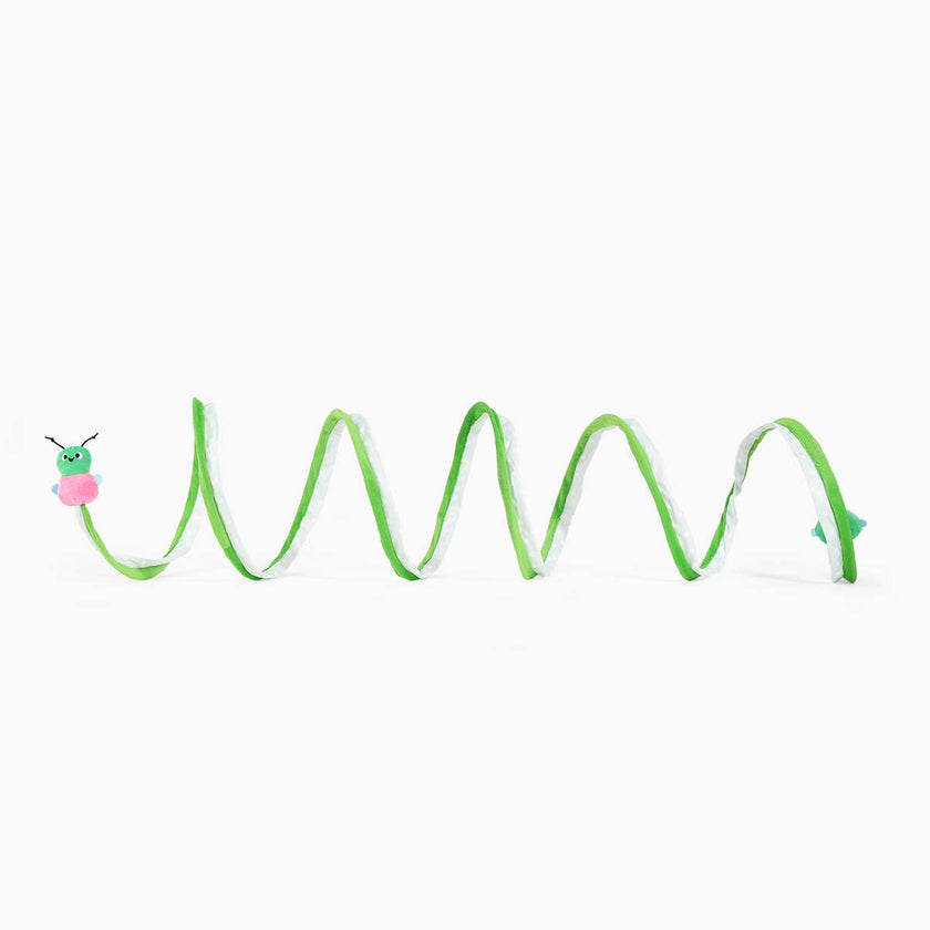 Cat Toy Caterpillar Springy Tunnel Catnip Toy