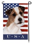 This Jack Russell Tri Color USA American Garden Flag is a testament to the beauty of your favorite breed and the American Flag. 