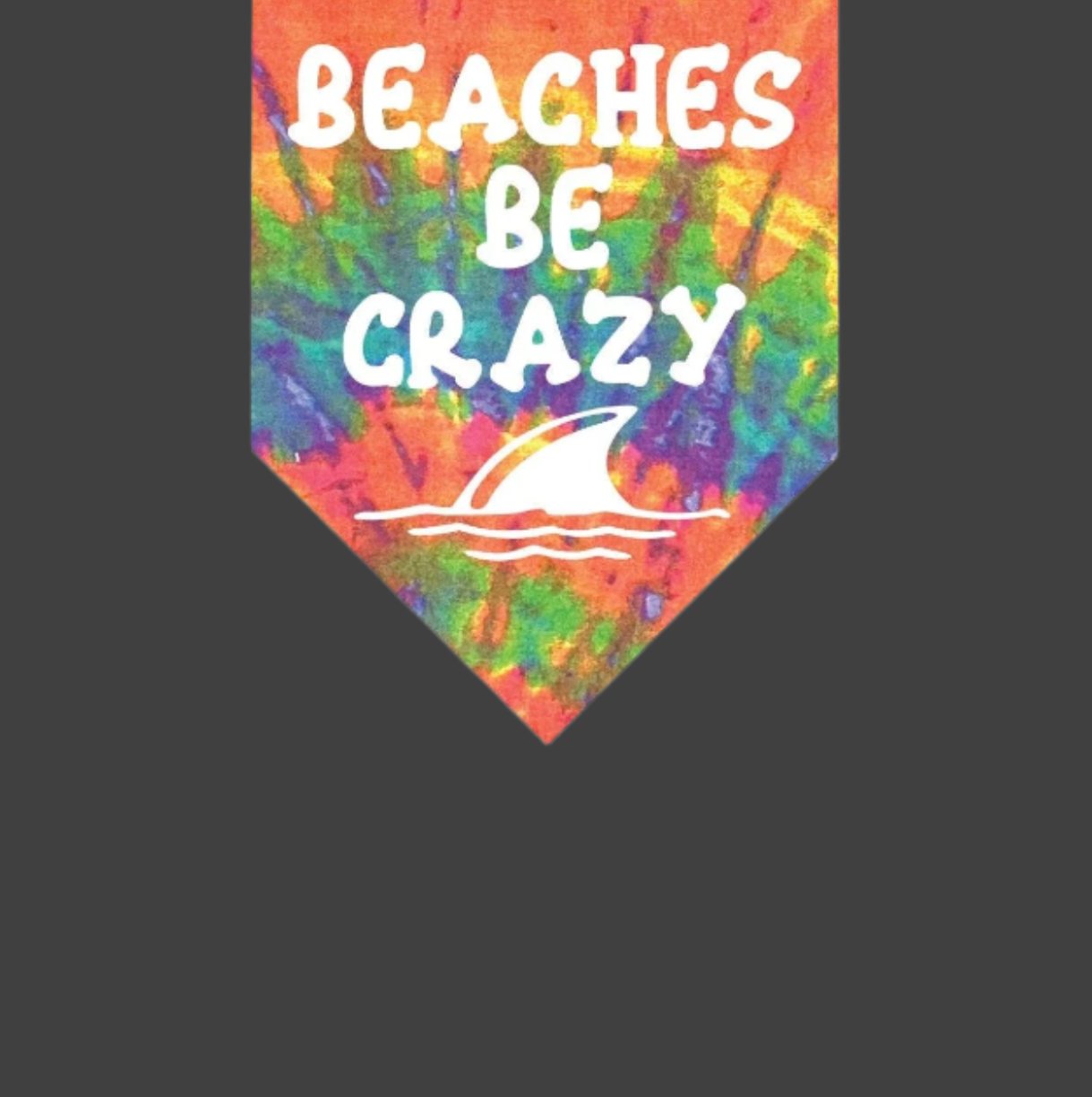 Beaches Be Crazy Dog Bandana