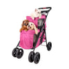 Double Decker Pet Bus, Foldable Two Dog-Cat Stroller