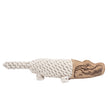 Dog Toy Crocodile Natural Leather Crunch Rope Toy