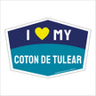 I Love My Coton de Tulear Hexagon Shaped Magnet