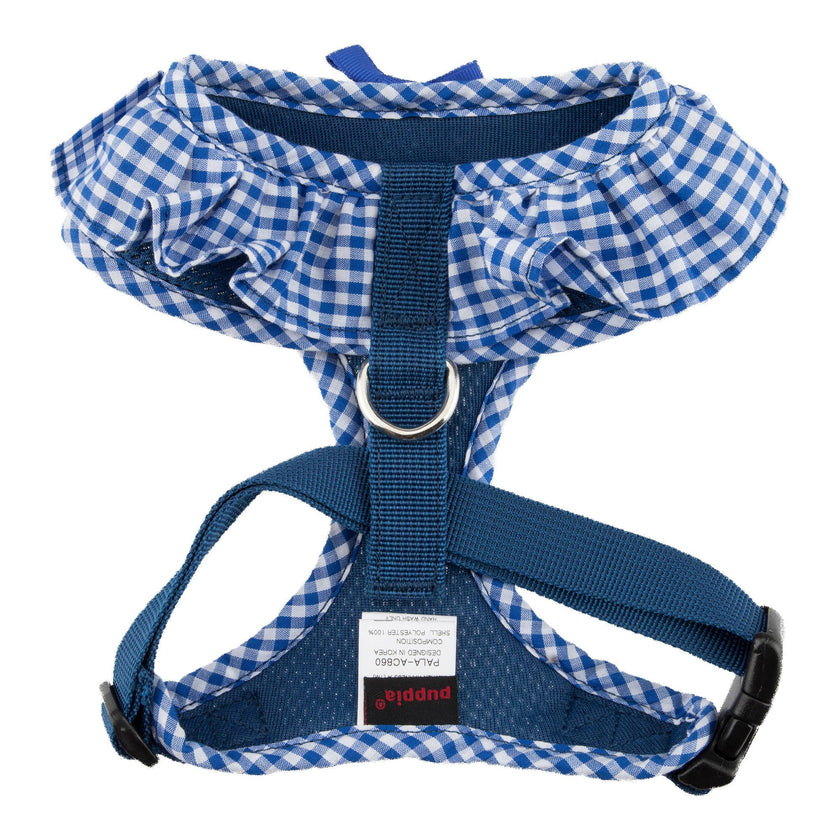Checkered Ruffle Dog Harness Over-the-Head Vivien