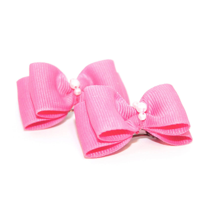 Pink Canine Clip - 2 bows per card