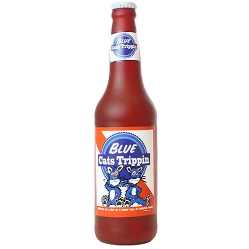 Silly Squeakers® Beer Bottle – Blue Cats Trippin Dog Toy