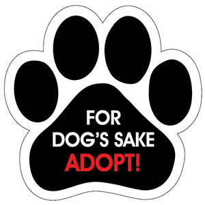 Show off your love for your favorite furry friend with our For Dog's Sake Adopt Paw Magnet! Perfect for your car trunk or any magnetic surface, this adorable paw-shaped magnet features a vibrant image of your favorite dog or cat breed saying. Made from durable, weather-resistant materials, it’s designed to withstand the elements while adding a touch of personality to your vehicle or home.