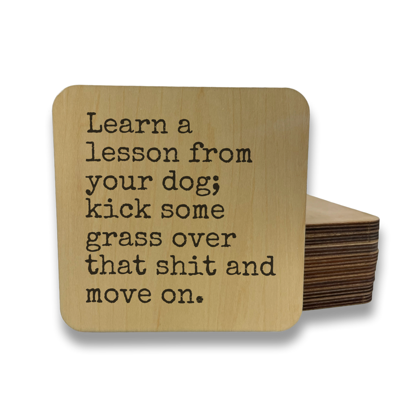 Learn A Lesson From Your Dog Magnet/Drink Coaster