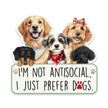 Dogs Antisocial Vinyl Sticker