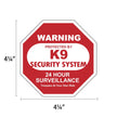 K9 Security (Red) Car Window Decal
