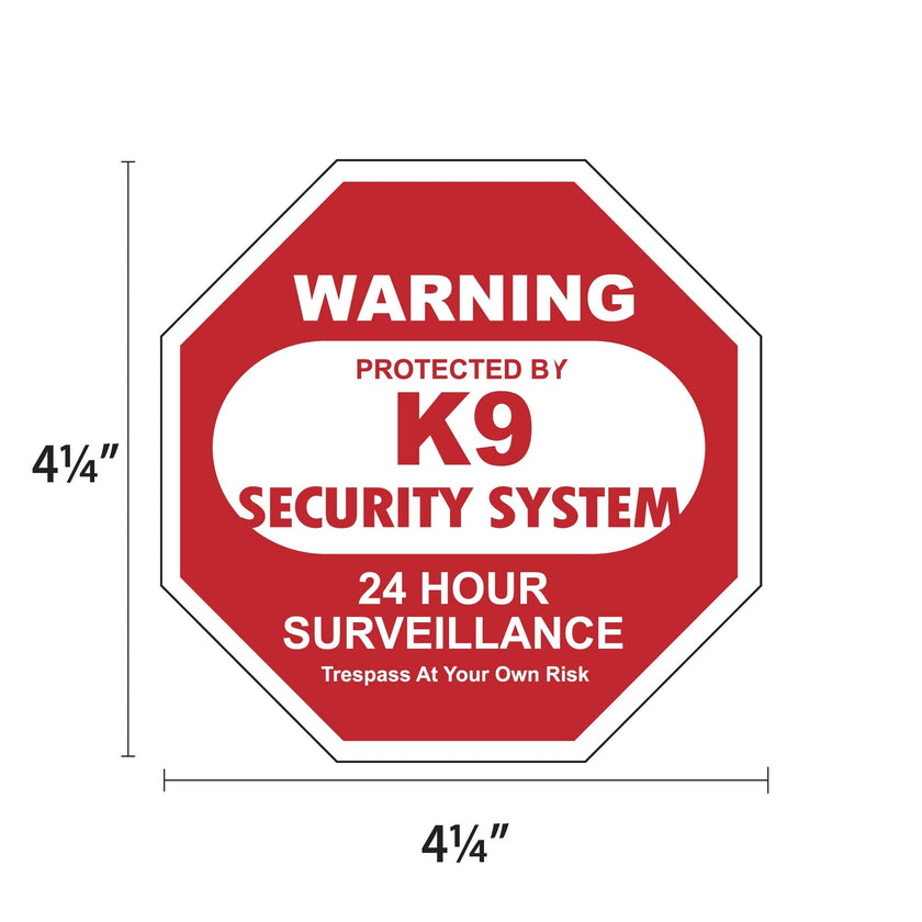 K9 Security (Red) Car Window Decal