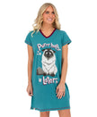 PJ Nightgown Cat Purrrhaps Later V-Neck Nightshirt