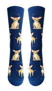 Tan Chihuahua Socks - Fun Novelty Dog Socks - Unisex