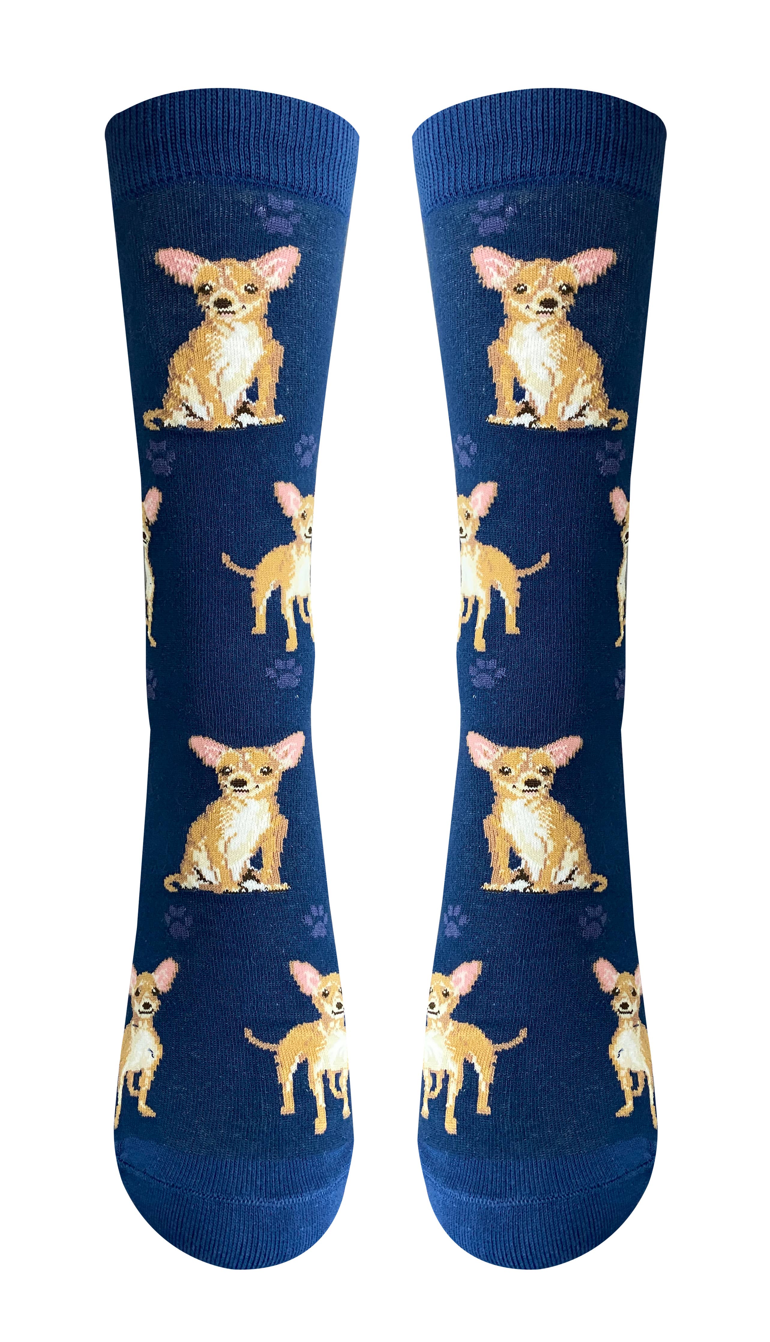 Tan Chihuahua Socks - Fun Novelty Dog Socks - Unisex