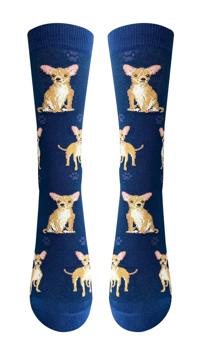 Tan Chihuahua Socks - Fun Novelty Dog Socks - Unisex