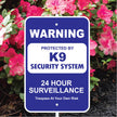 K9 Security System Mini Garden Sign