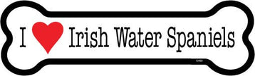 Irish Water Spaniel I (heart) Irish Water Spaniels Bone Shaped Magnet