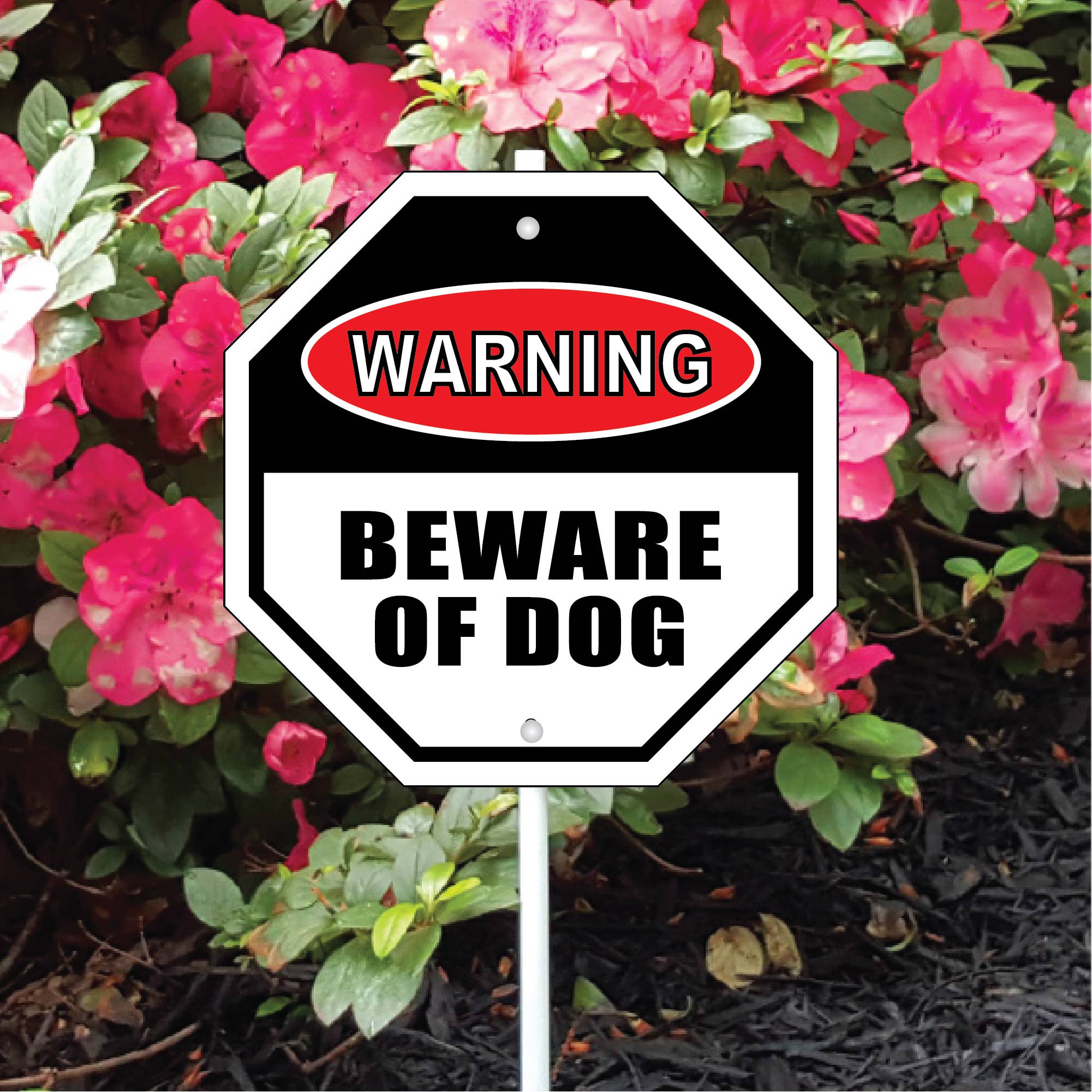 Warning - Beware of Dog Garden Sign