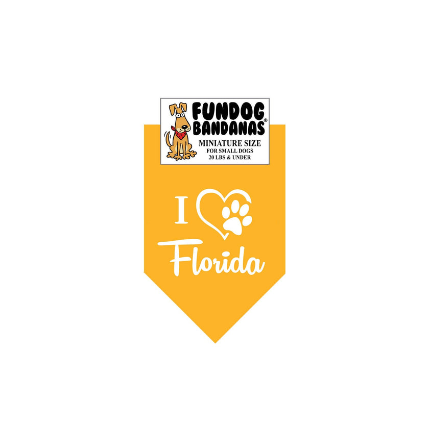 I Love Florida Dog Bandanas