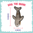 Dog Toy Shark SnugArooz Saul the Shark w/ Rubber Spikey Ball Dog Toy 19