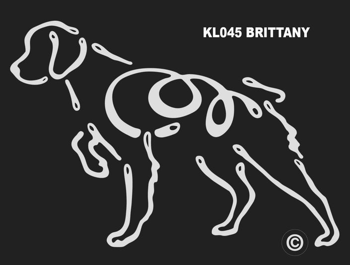 Brittany Spaniel K-line Window Tattoo