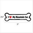 I Love My Mountain Cur  - Bone Car Magnet