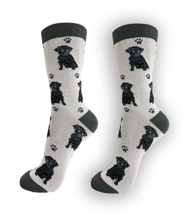 Black Pug - Unisex - Fun Novelty Dog Socks