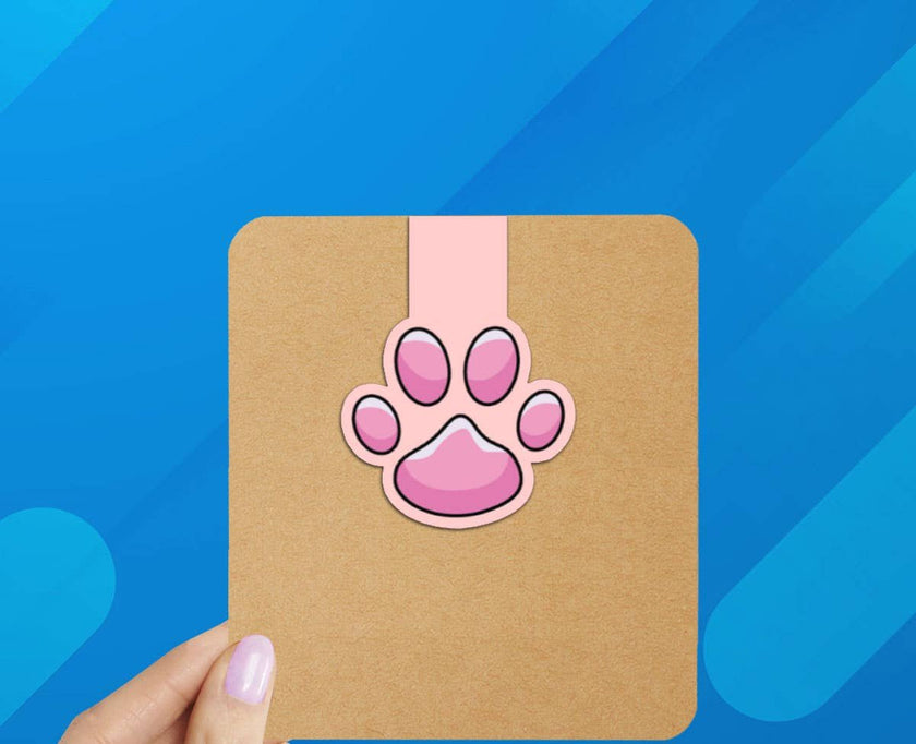 Pink Cats on Books Reversible Magnetic Bookmark