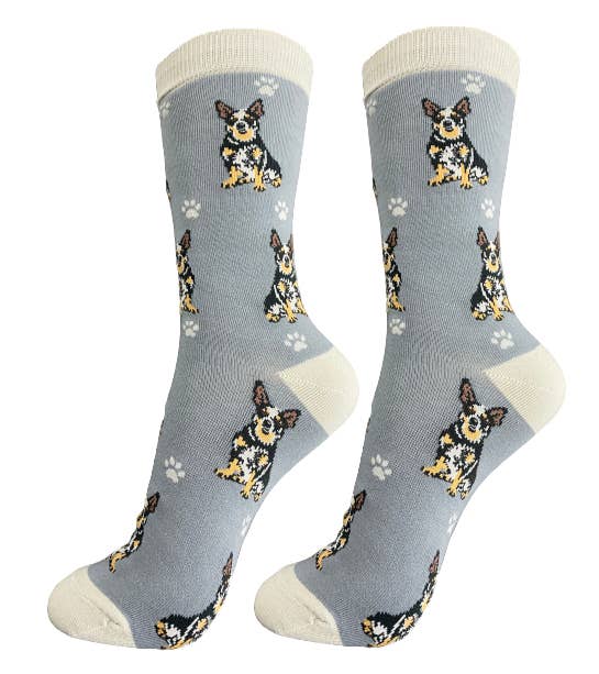 Australian Cattle Socks - Fun Novelty Crew Socks - Unisex