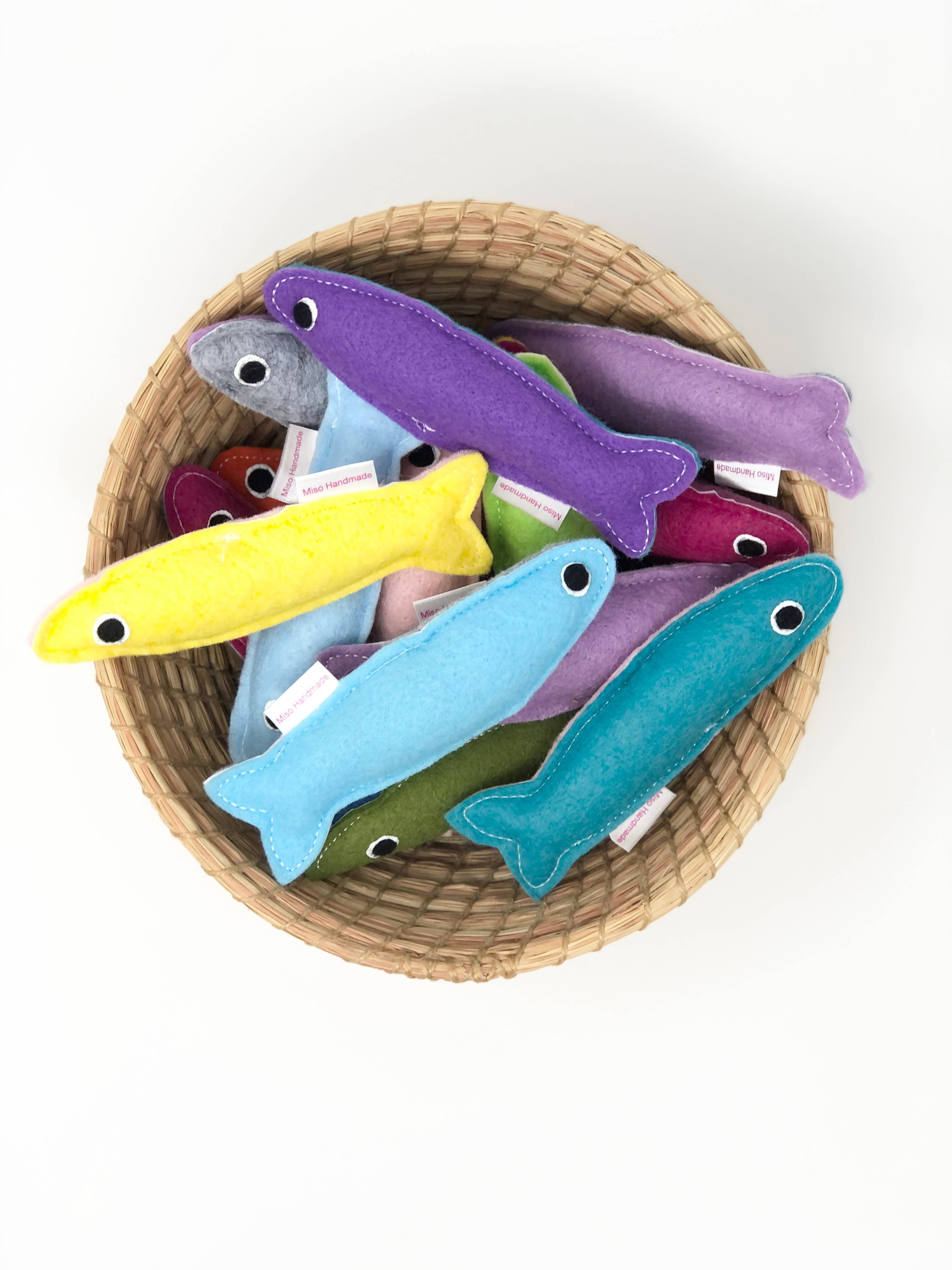 Cat Toy Catnip Wool Sardines Set of Three