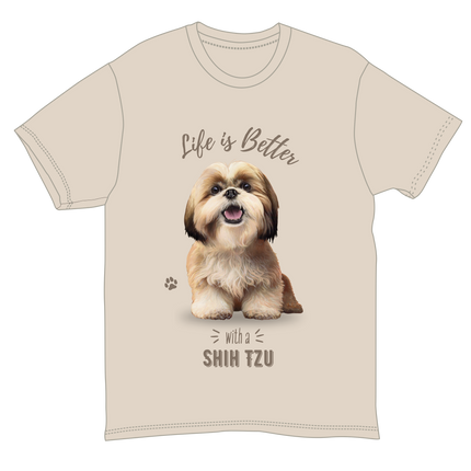 Shih Tzu Tan Dog Tee Shirt Unisex