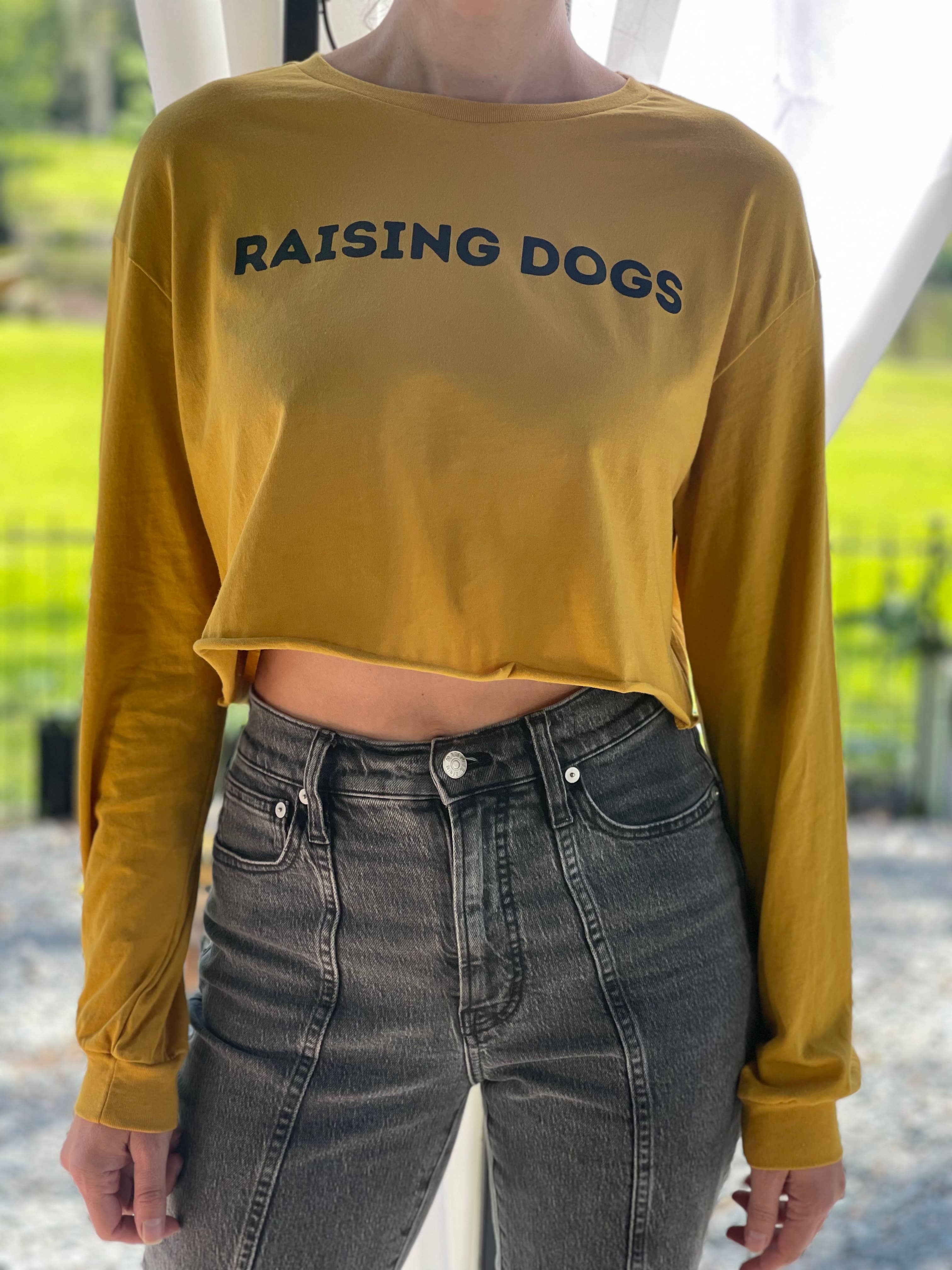 Raising Dogs Long Sleeve Crop Shirt