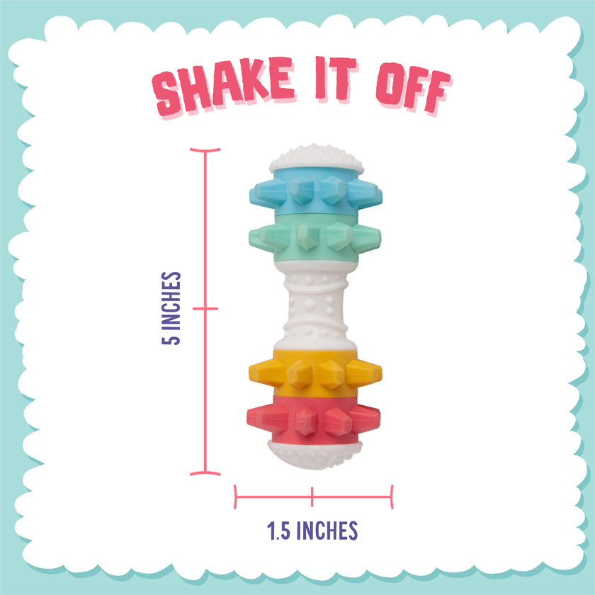SnugArooz Shake It Off Dog Chew Toy Multicolored 5