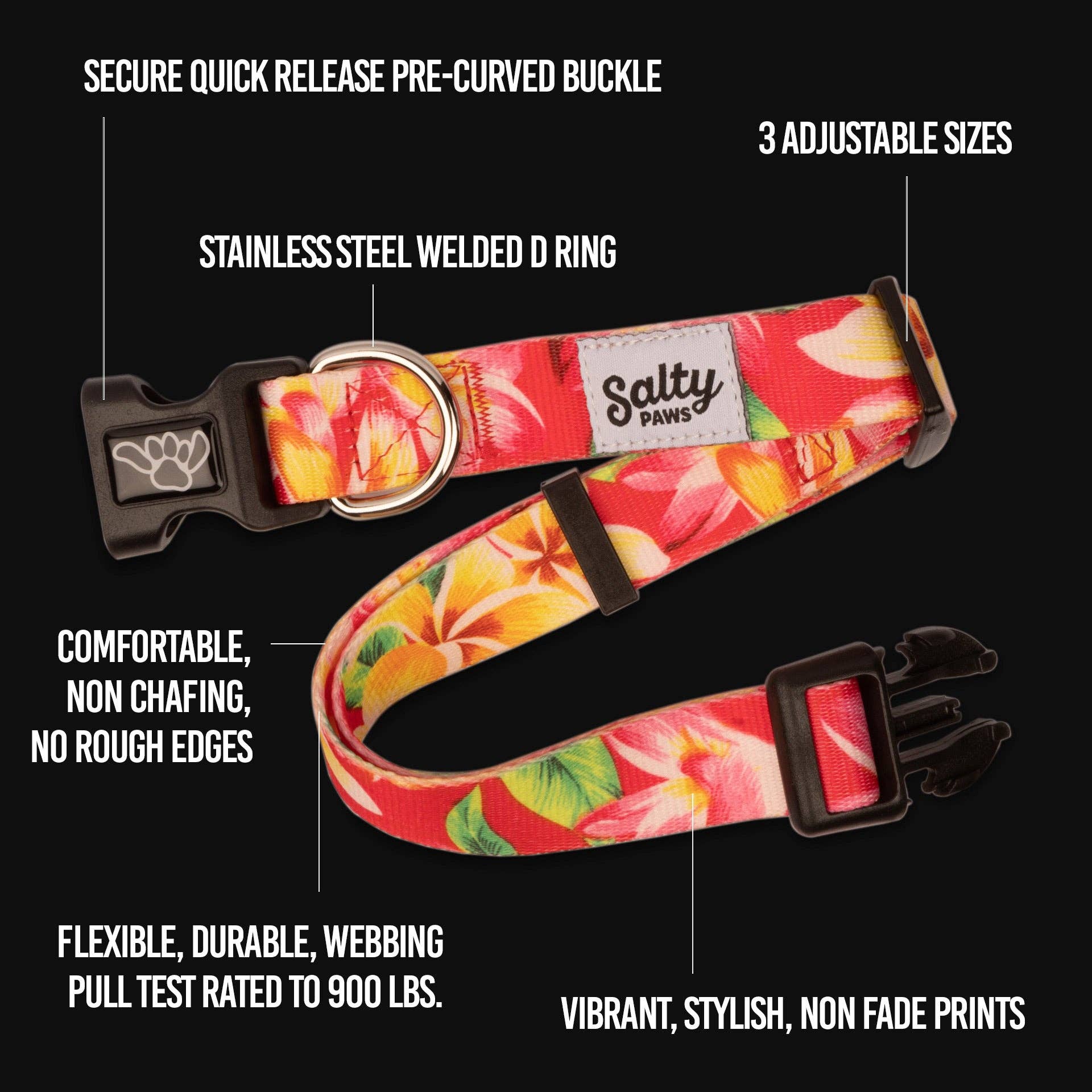 California Sunset Dog Collar Made With Eco Repreve