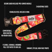 Hawaiian Dog Collar Red Floral Print Made with Repreve