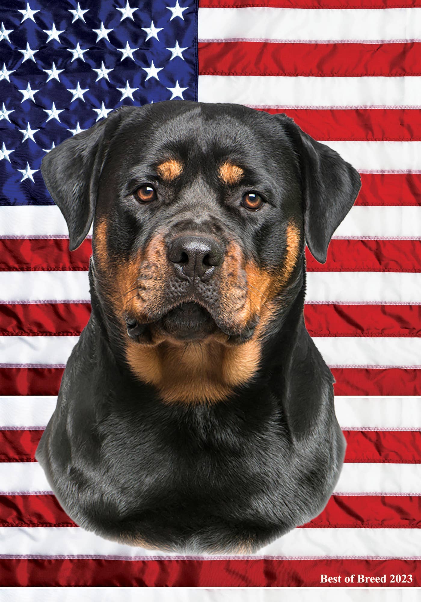 Rottweiler All-American III Garden Flag