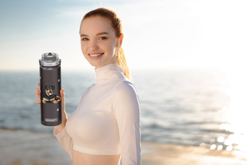 Rottweiler Stainless Steel Water Bottle 24 Oz. Serengeti